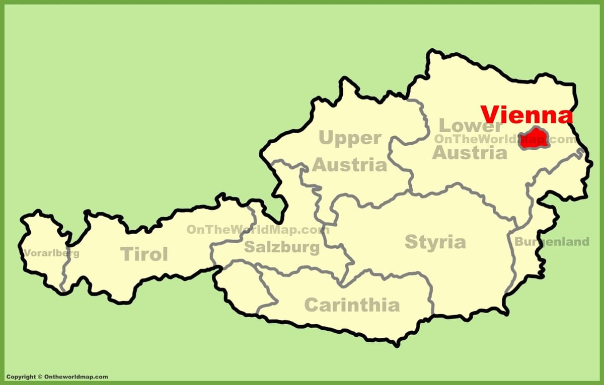 Wien ਆਸਟਰੀਆ ਨਕਸ਼ਾ