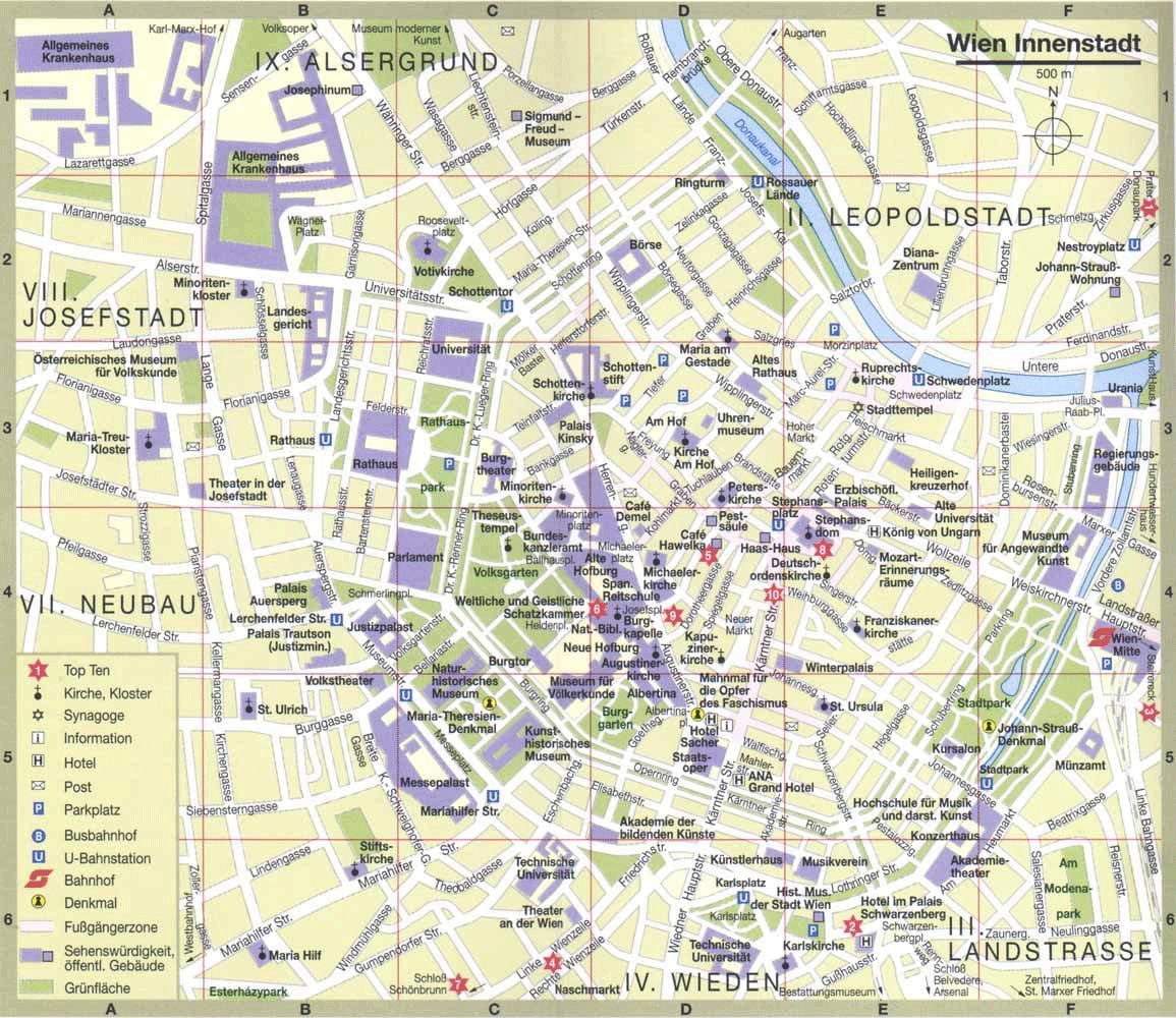 Wien ਸ਼ਹਿਰ ਦਾ ਨਕਸ਼ਾ