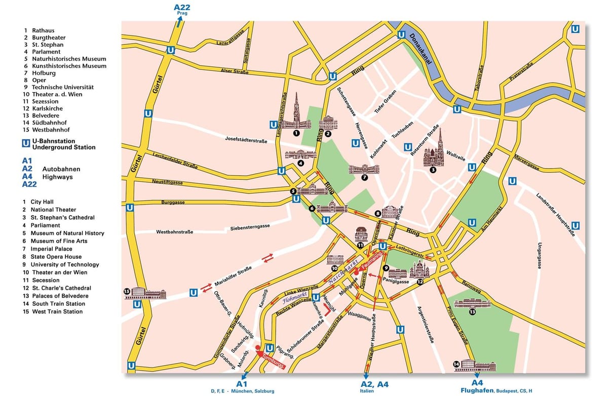 ringstrasse ਨਕਸ਼ਾ