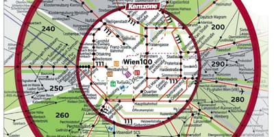 Wien 100 ਜ਼ੋਨ ਨਕਸ਼ਾ