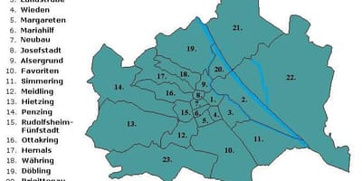 Wien ਜ਼ਿਲ੍ਹੇ ਦਾ ਨਕਸ਼ਾ