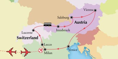 ਨਕਸ਼ਾ ਦੇ ਵਿਯੇਨ੍ਨਾ switzerlan