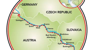 Passau ਵਿਯੇਨ੍ਨਾ ਸਾਈਕਲ ਨਕਸ਼ਾ