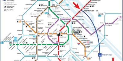 ਨਕਸ਼ਾ ਦੇ Wien mitte ਸਟੇਸ਼ਨ